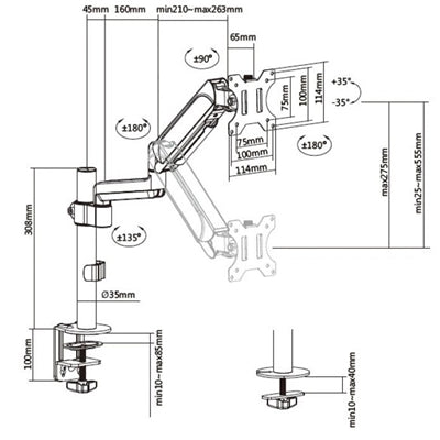 Equip Staffa per il montaggio di monitor da scrivania da 17"-32 [650132]
