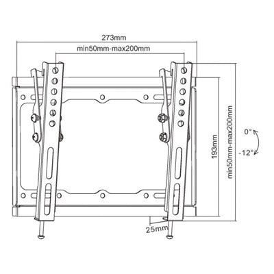 Equip 650408 Staffa di montaggio a parete per TV inclinabile da 23 a 43 [650408]