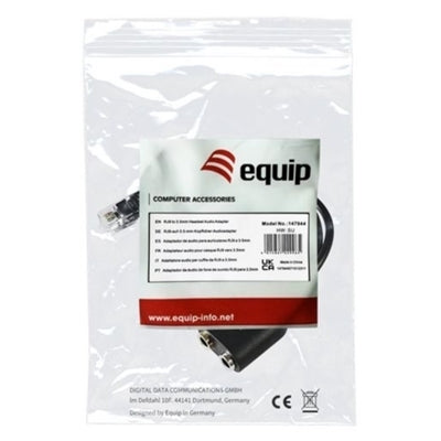 Equip 147944 cavo audio 0,25 m 2 x 3.5mm Nero [147944]