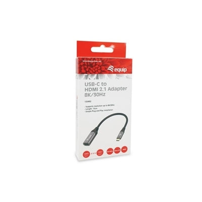 Equip 133492 cavo e adattatore video 0,15 m USB tipo-C HDMI Nero, Grigio [133492]