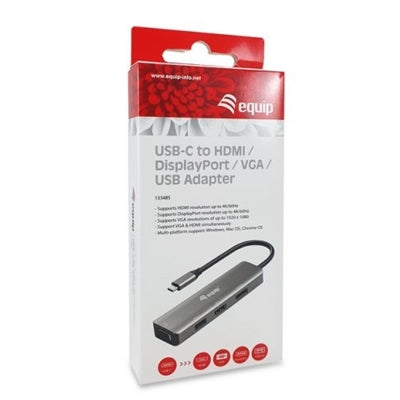 Equip 133485 adattatore grafico USB 3840 x 2160 Pixel Nero, Argento [133485]
