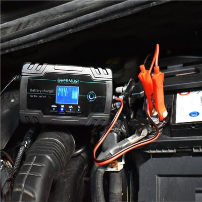 CARICABATTERIE 12/24Vcc OVERMUST By Tecnoware FOVMBC17871 In: 100-240Vac Out: 12(8A)/24(4A)Vcc +Display monitoraggi [FOVMBC17871]