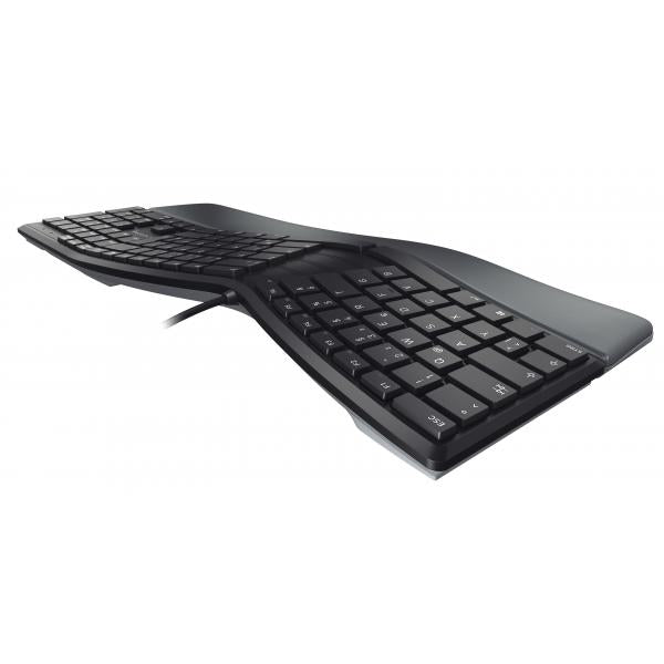 Cherry KC 4500 ERGO - Keyboard - Corded - QWERTY UK - Black [JK-4500GB-2]