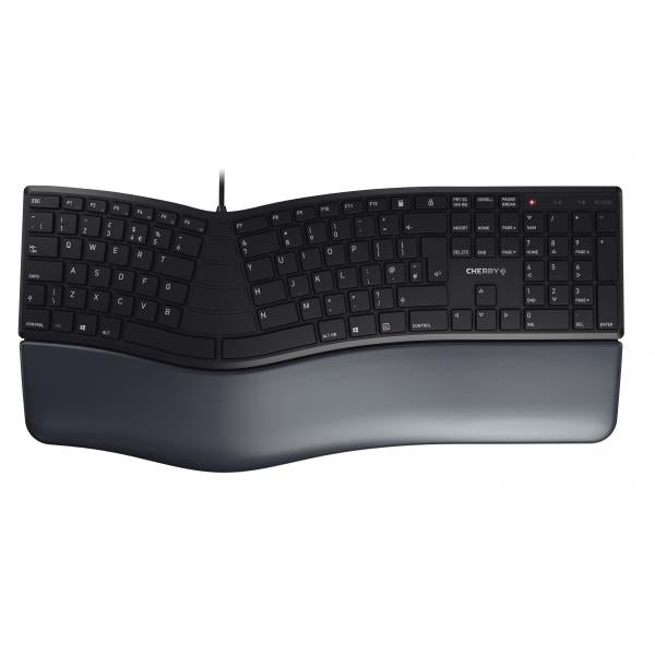 Cherry KC 4500 ERGO - Keyboard - Corded - QWERTY UK - Black [JK-4500GB-2]