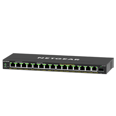 NETGEAR GS316EP-100PES switch di rete Gestito Gigabit Ethernet (10/100/1000) Supporto Power over Ethernet (PoE) Nero [GS316EP-100PES]