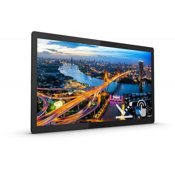 PHILIPS MONITOR TOUCH 21,5 LED IPS 16:9 FHD, 4MS 400 CDM, IP65, VGA/DVI/HDMI/DP SENZA BASE [222B1TFL]