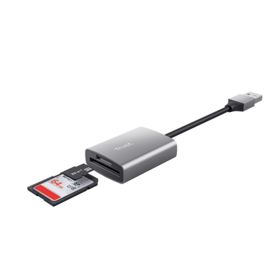 TRUST CARDREADER VELOCE USB-A 3.2 - DALYX ALLUMINIO [24135]