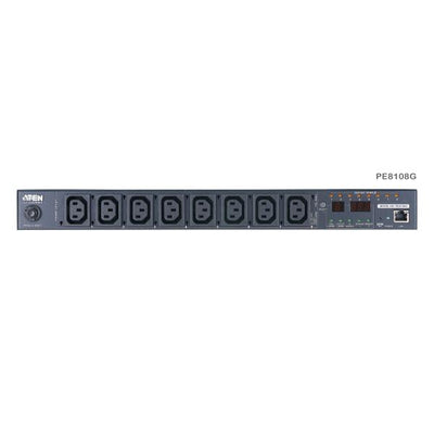 Aten 8-Port Intelligent 1U ECO Power Distribution Unit (PDU), Metered by Outlet (8 x C13) [PE8108G-ATA-G]