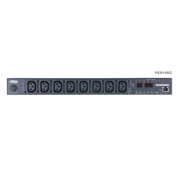 Aten 8-Port Intelligent 1U ECO Power Distribution Unit (PDU), Metered by Outlet (8 x C13) [PE8108G-ATA-G]