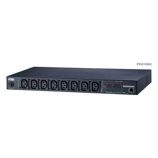 Aten 8-Port Intelligent 1U ECO Power Distribution Unit (PDU), Metered by Outlet (8 x C13) [PE8108G-ATA-G]