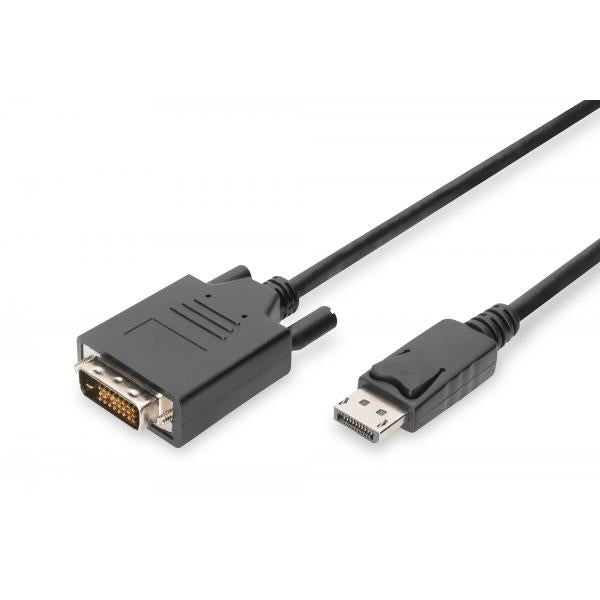 Digitus DisplayPort adapter cable - DP - DVI (24+1) M/M - 2m - w/interlock - DP 1.1a - Black [AK-340301-020-S]