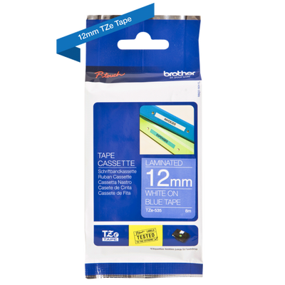 Brother TZE-535 nastro per etichettatrice Bianco su blu [TZE535] - ITPartners