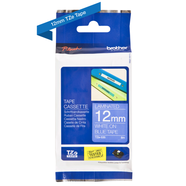 Brother TZE-535 nastro per etichettatrice Bianco su blu [TZE535] - ITPartners