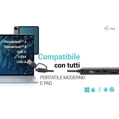 i-tec Metal USB-A/USB-C HUB 2x USB 3.0 + 2x USB-C (10 Gbps) [C31HUBMETAL2A2C]