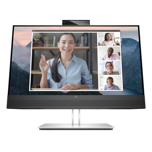 HP MONITOR 23,8 LED IPS 16:9 FHD 5MS 250 CDM, PIVOT, WEBCAM, VGA/DP/HDMI, MULTIMEDIALE, E24mv [169L0AA]