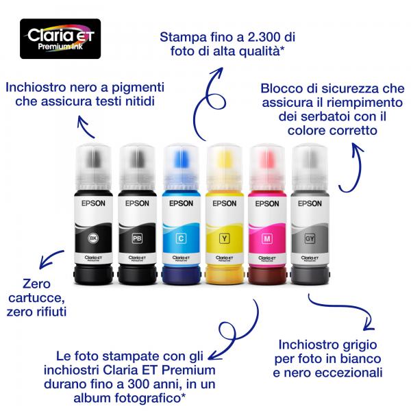 EPSON CART. NERO FOTOGRAFICO 114 ECOTANK PHOTO BLACK INK BOTTLE [C13T07B140]