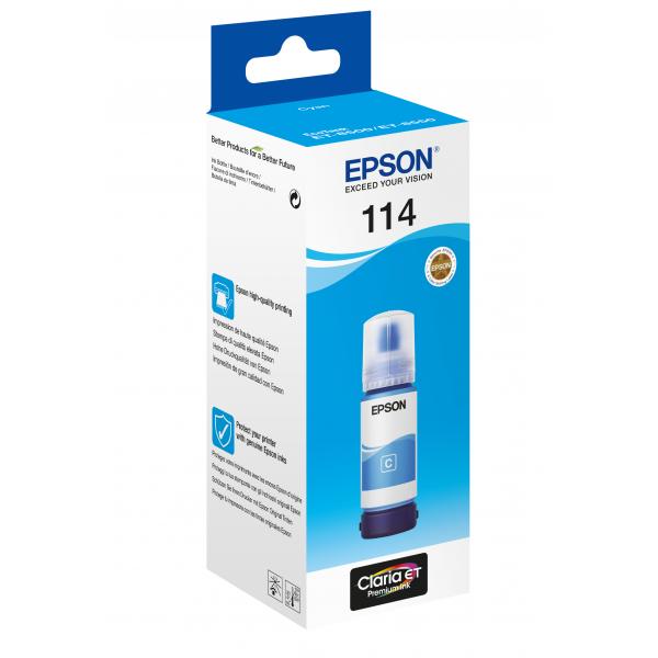 EPSON CART. CIANO 114 ECOTANK CYAN INK BOTTLE [C13T07B240]
