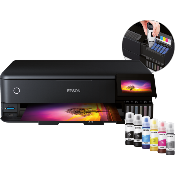 EPSON MULTIFUNZIONE INK A4 COLORE, ECOTANK ET-8550, 28PPM, FRONTE/RETRO, USB/LAN/WIFI, 3IN1 [C11CJ21401]