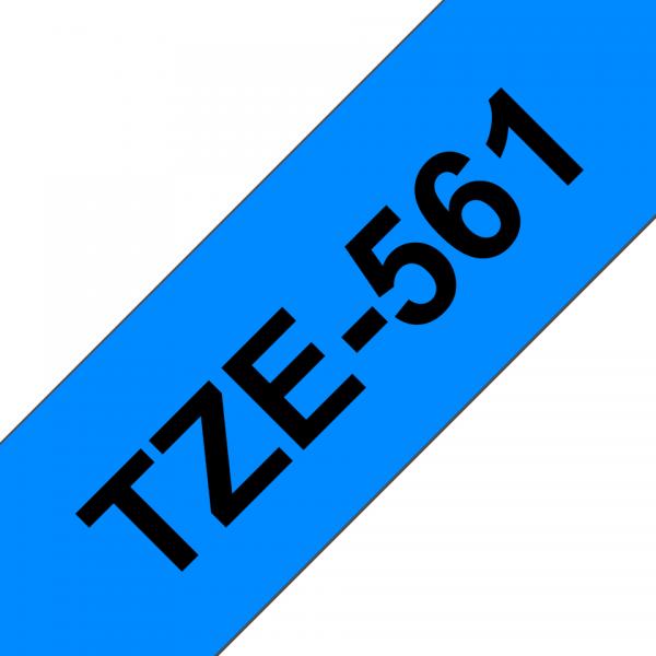 Brother TZE-561 nastro per etichettatrice Nero su blu [TZE561]