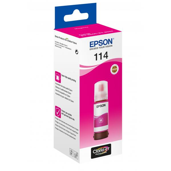 EPSON CART. MAGENTA 114 ECOTANK INK BOTTLE [C13T07B340]