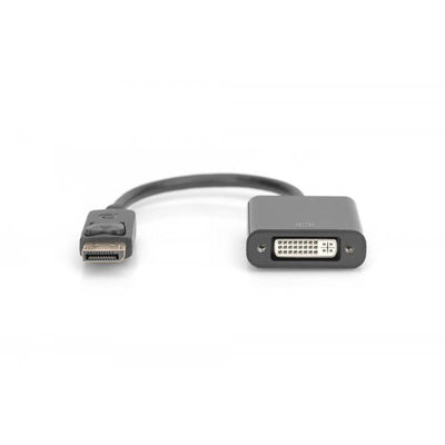 Digitus DisplayPort adapter cable - DP - DVI (24+5) M/F - 0.15m -w/interlock - DP 1.1 compatible - Black [AK-340401-001-S]