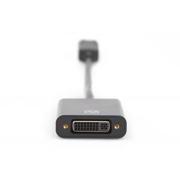 Digitus DisplayPort adapter cable - DP - DVI (24+5) M/F - 0.15m -w/interlock - DP 1.1 compatible - Black [AK-340401-001-S]