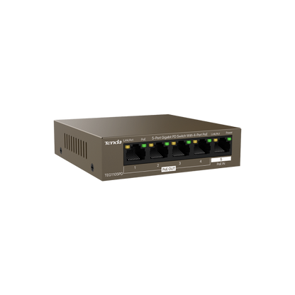 TENDA SWITCH 5 PORTE GIGABIT DI CUI 4 POE [TEG1105PD]
