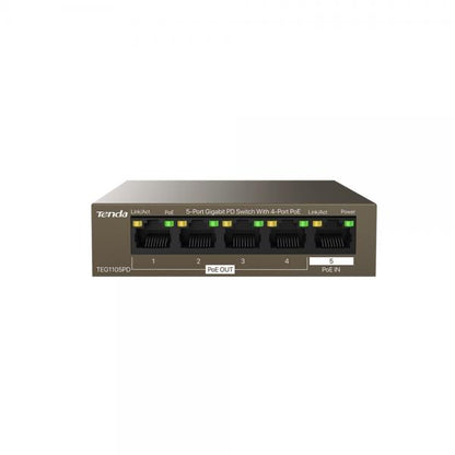 TENDA SWITCH 5 PORTE GIGABIT DI CUI 4 POE [TEG1105PD]