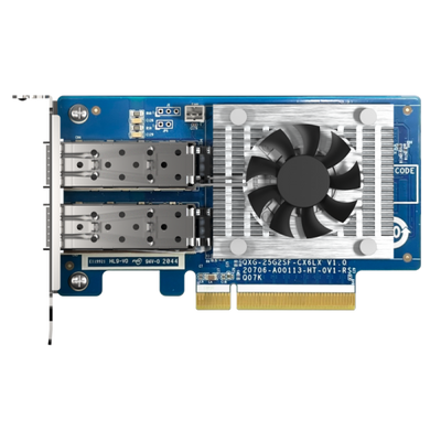 QNAP QXG-25G2SF-CX6 scheda di rete e adattatore Interno Fibra 25000 Mbit/s [QXG-25G2SF-CX6]