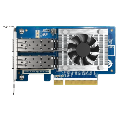 QNAP QXG-25G2SF-CX6 scheda di rete e adattatore Interno Fibra 25000 Mbit/s [QXG-25G2SF-CX6]