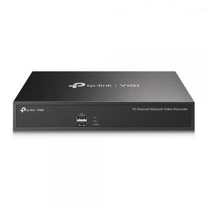 TP-Link - 16 Channel Network Video Recorder SPEC: H.265+/H.265/H.264+/H.264, Up to 8MP resolution, Decoding capability/4-ch @2MP,80 Mbps Incoming Bandwidth(up to 16 channels), 1 SATA Interface(up to [VIGINVR1016H]