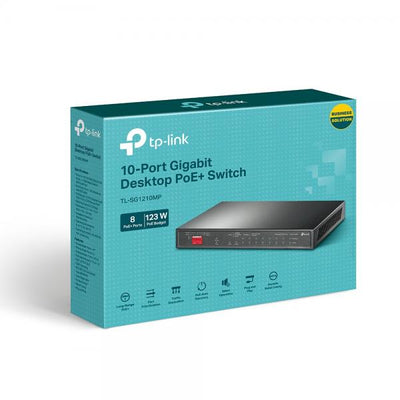 Tp-link 10-Port Gigabit Desktop Switch with 8-Port PoE+ [TL-SG1210MP]