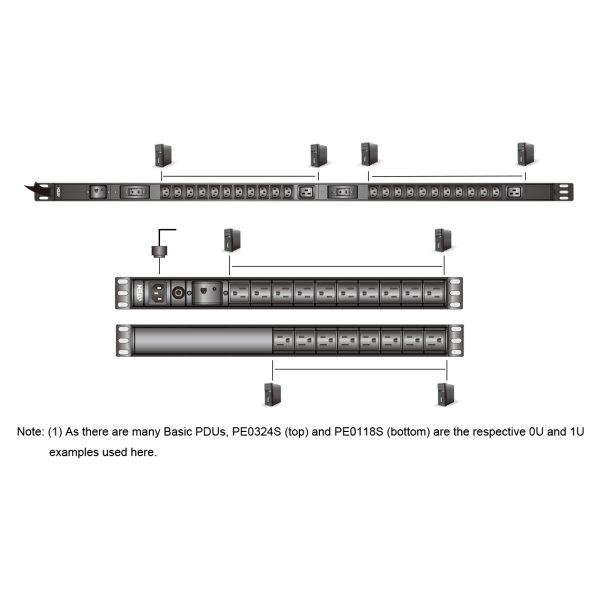 Aten PDU 1U di base con protezione da sovratensione [PE0118SG-AT-G]
