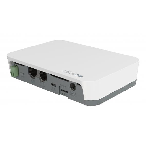 MikroTik, KNOT, IoT Gateway. 2.4 GHz wireless, Bluetooth, 2x 100 Mbps Ethernet ports with PoE-in and PoE-out, Micro-USB [RB924i-2nD-BT5&BG77]
