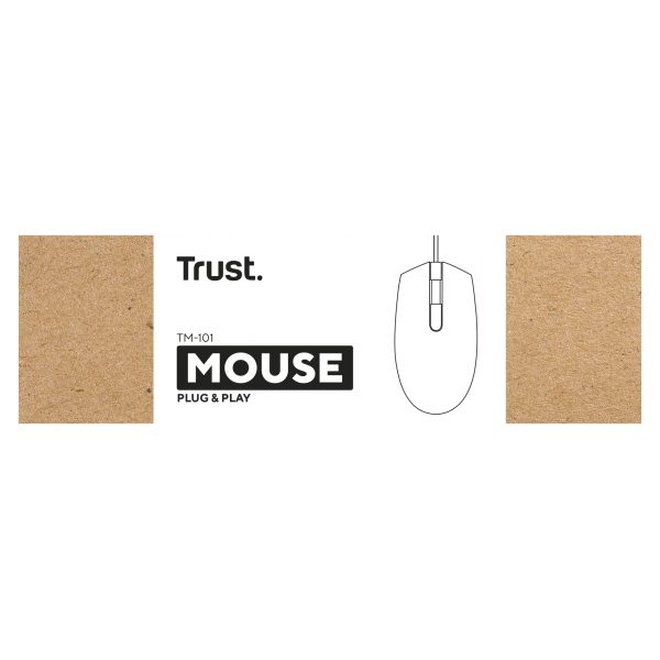 Trust TM-101 mouse Ufficio Ambidestro Ottico 1200 DPI [24274]