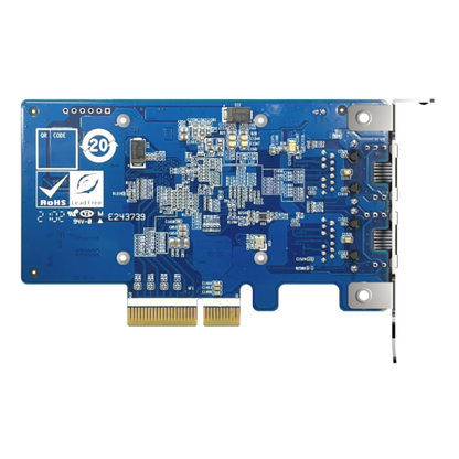 QNAP - Dual-port (10GBASE-T) 10GbE network expansion card, Intel X710, PCIe Gen3 x4 [QXG-10G2T-X710]