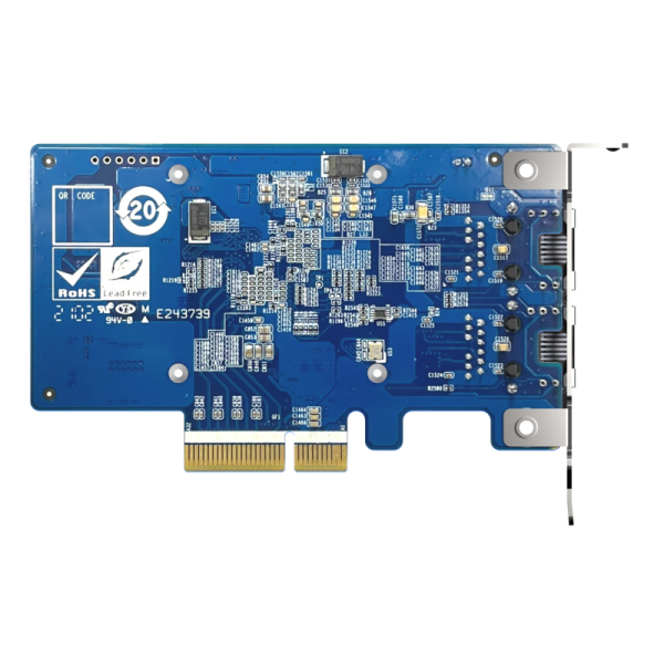 QNAP - Dual-port (10GBASE-T) 10GbE network expansion card, Intel X710, PCIe Gen3 x4 [QXG-10G2T-X710]
