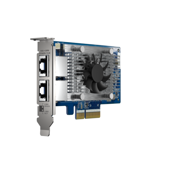 QNAP - Dual-port (10GBASE-T) 10GbE network expansion card, Intel X710, PCIe Gen3 x4 [QXG-10G2T-X710]