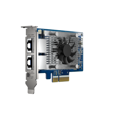 QNAP - Dual-port (10GBASE-T) 10GbE network expansion card, Intel X710, PCIe Gen3 x4 [QXG-10G2T-X710]