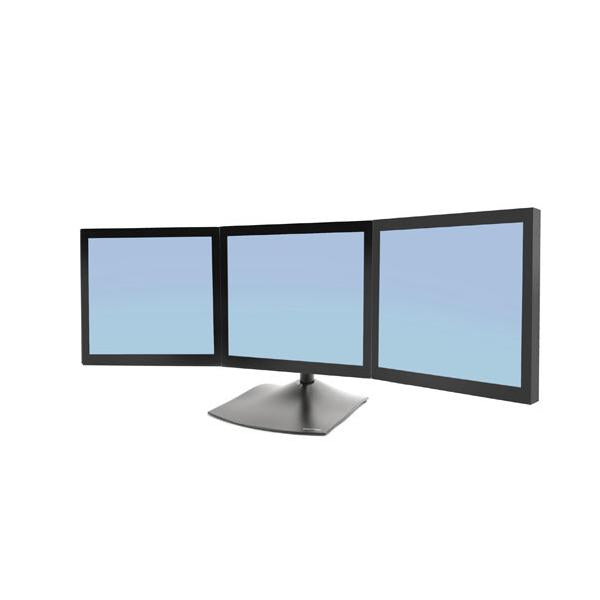Ergotron DS100 Triple-Monitor Desk Stand - Black [33-323-200]
