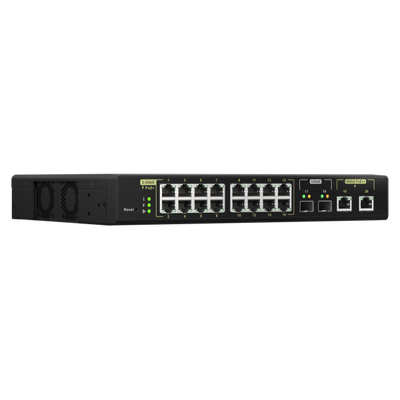 QNAP QSW-M2116P-2T2S switch di rete Gestito L2 2.5G Ethernet Supporto Power over Ethernet (PoE) Nero [QSW-M2116P-2T2S]