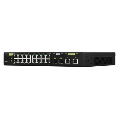 QNAP QSW-M2116P-2T2S switch di rete Gestito L2 2.5G Ethernet Supporto Power over Ethernet (PoE) Nero [QSW-M2116P-2T2S]