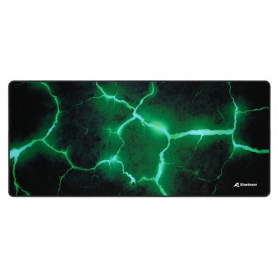 Sharkoon SKILLER SGP30 Tappetino per mouse per gioco da computer Nero, Verde [SKILLERSGP30XXLSTONE]
