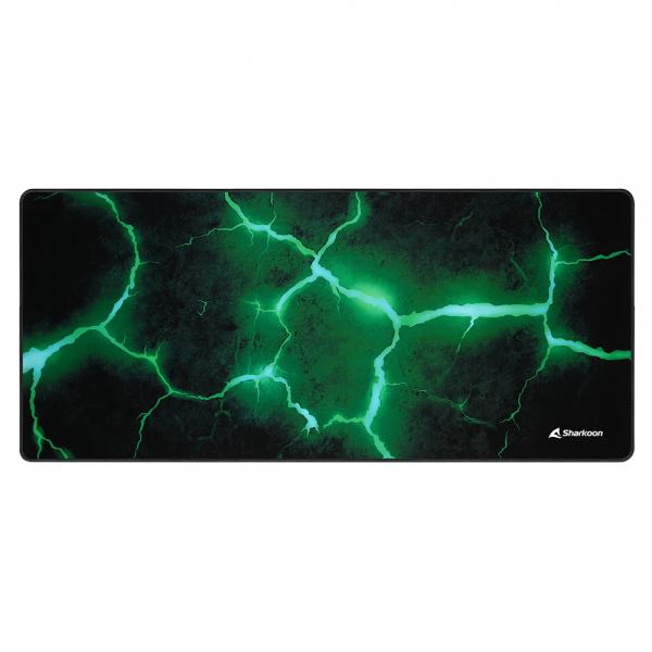 Sharkoon SKILLER SGP30 Tappetino per mouse per gioco da computer Nero, Verde [SKILLERSGP30XXLSTONE]