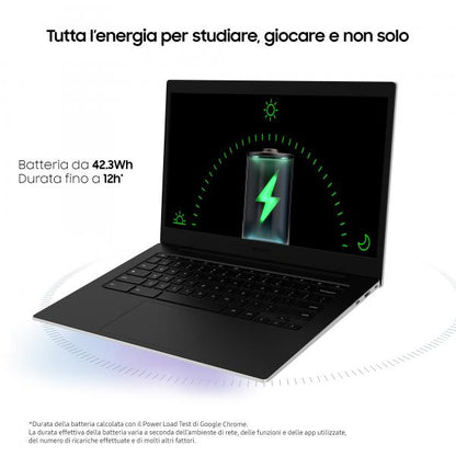 Samsung Galaxy Chromebook Go Intel Celeron N N4500 35,6 cm (14") HD 4 GB LPDDR4x-SDRAM 64 GB eMMC Wi-Fi 6 (802.11ax) ChromeOS Argento [XE340XDA-KA1IT]