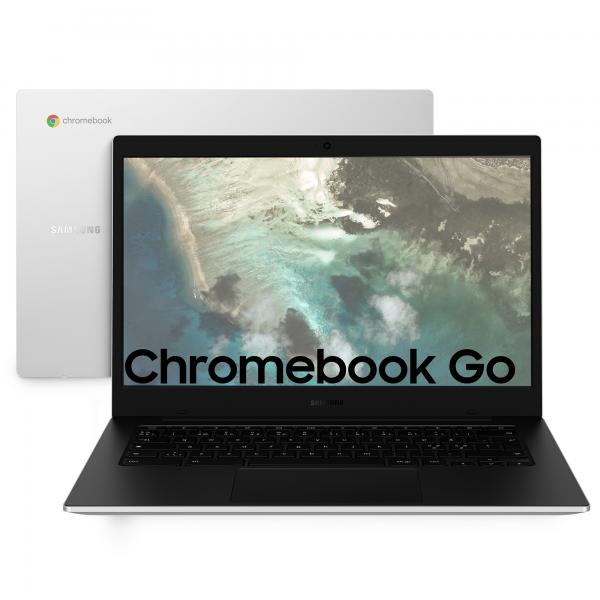 Samsung Galaxy Chromebook Go Intel Celeron N N4500 35,6 cm (14") HD 4 GB LPDDR4x-SDRAM 64 GB eMMC Wi-Fi 6 (802.11ax) ChromeOS Argento [XE340XDA-KA1IT]