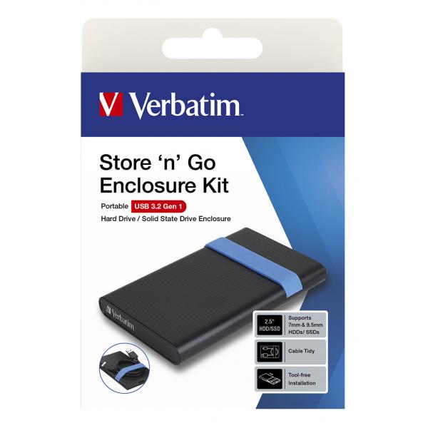 VERBATIM BOX ESTERNO STORE N GO ENCLOSURE KIT 2.5" USB 3.2 GEN1 [53106]