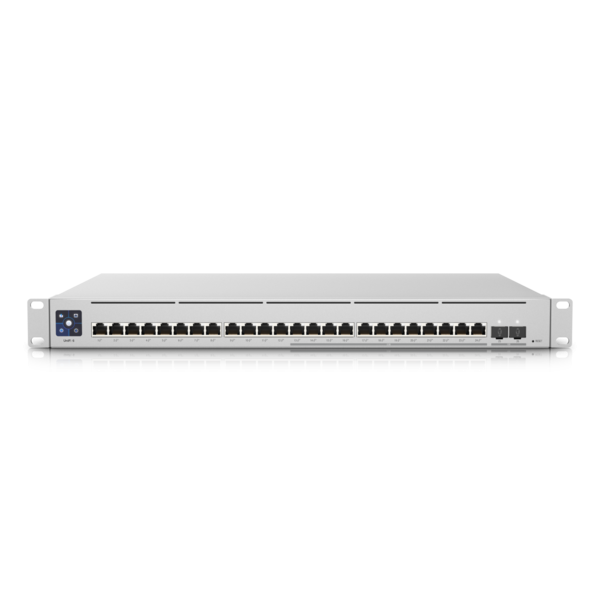 Ubiquiti - Enterprise-24-PoE-EU - UniFi Layer 3 switch with x12 2.5 GbE PoE+, x2 12 Gigabit GbE PoE+, x2 SFP+ ports, 400W total PoE availability [USW-Enterprise-24-PoE-EU]