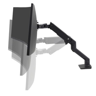 Ergotron HX Desk Monitor Arm - HD Pivot - Max. 49 inch screen - Matte Black [45-647-224]