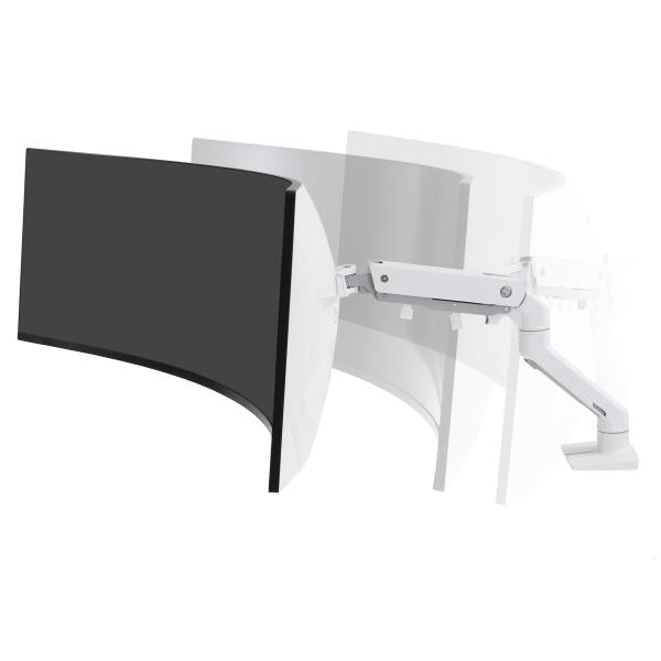 Ergotron HX Series Desk Monitor Arm - Pivot - Max 19Kg - up to 49inch - white [45-647-216]